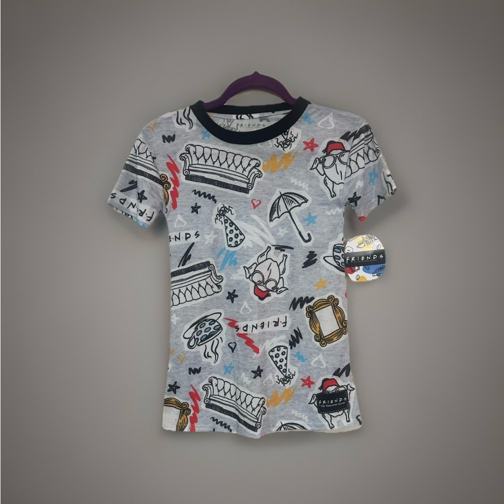 Girls Grey 'Friends' TV Series Nightgown Dorm Shirt Sz 6 NWT